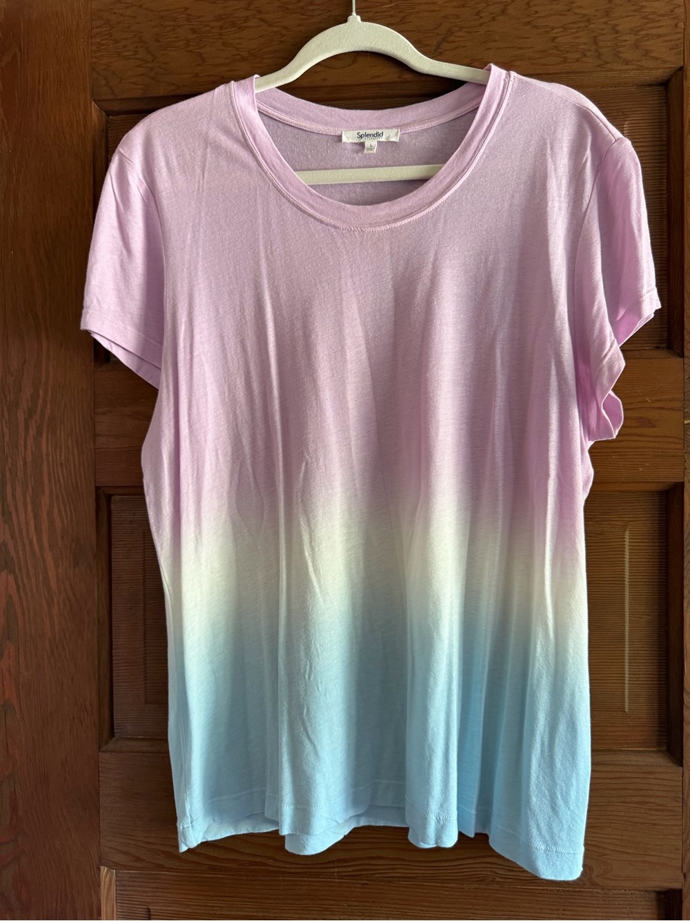 Splendid Ombré T-Shirt Linen Blend Size L